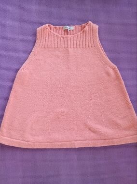 Madewell Pink Knit Sweater Tank Top Sleeveless XS Soft Minimalist